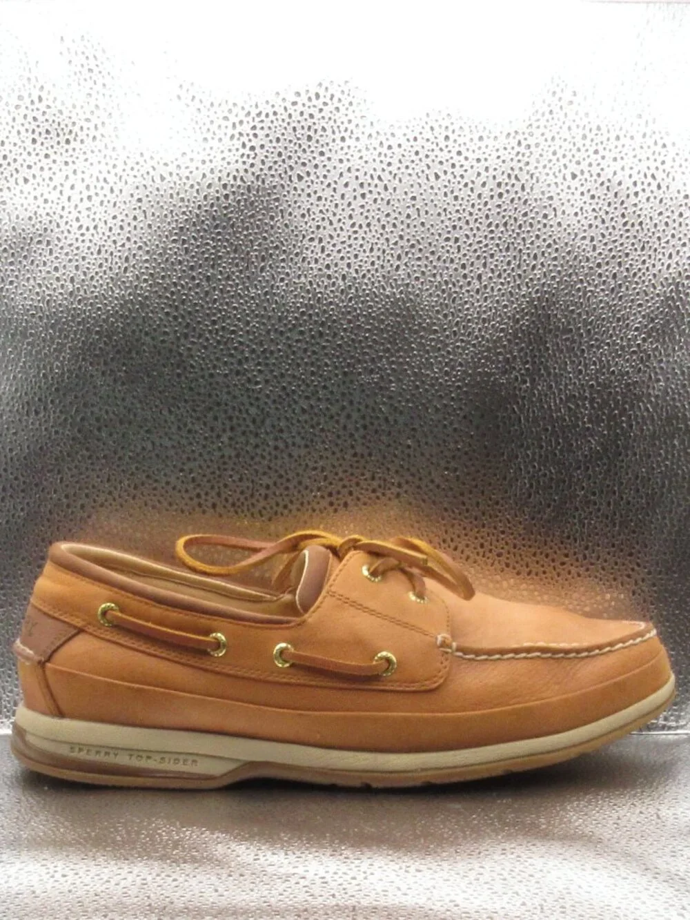 Sperry Gold Cup Brown Cymbal Two-Eye Boat Shoes Size 10.5 W Full-Grain Leather
